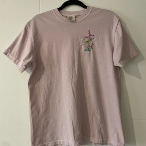 Comfort Colors Pastel Pink Crewneck Tee with Subtle Stitching